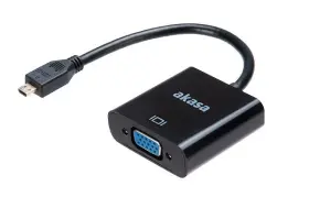 Akasa Ak-cbhd21-15bk Video Cable Adapter 0.15 M Hdmi Type D Micro Vga D-sub