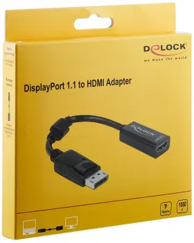 Delock 61849 Video Cable Adapter 0.125 M Displayport Hdmi Type A Standard