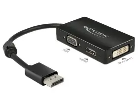 Delock 62656 0.16m Displayport/vga Hdmi Dvi Vga D-sub Black Delock 62656 0.16m Displayport/vga Hdmi Dvi Vga D-sub Black