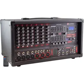 Disney Junior Pod740bt Blast King 7-channel Powered Mixer With Bluetooth Mp3 Player And Equal