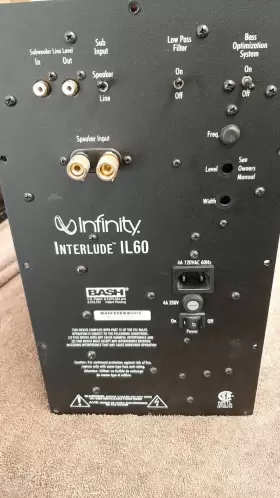 IL60 INFINITY Infiniti Interlude Plate Amplifier