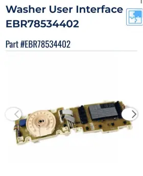 EBR78534402 LG Washer Control Board