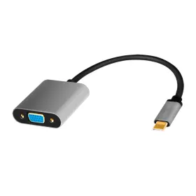 Logilink Cua0104 Video Cable Adapter 0.15 M Usb Type-c Vga D-sub Black Grey