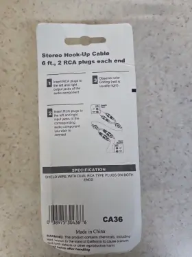 CAG34 PHILMORE Stereo Hook Up Cable Audio Video Feet #3