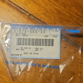 Sony 3-570-565-00 Belt Drive For Mz-400-93 Mdp-601 Mdp-999 Mdp-11