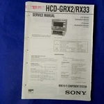 Sony Hcd-grx2 Hcd-rx33 Service Manual Original Paper Oem Repair Guide - Usa. Fixed Price $21.49.