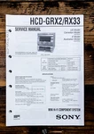 Sony Hcd-grx2 Hcd-rx33 Stereo Service Manual *original*. Fixed Price $14.97.