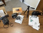 Canon, Olympus, Meidase Camera Lot W/ Tripod, Accessories. Fixed Price $75.00.