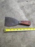 Red Devil 3" Stiff Putty Knife Scraper Angled Blade Wood Handle Brass Pin Usa. Fixed Price $18.00.