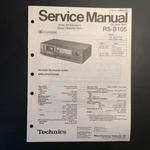 Technics Rs-b105 - Dolby Cassette Deck Original Service Manual 1986. Fixed Price $9.99.