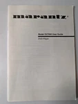 Marantz Model Dv7000 Dvd Player User Guide 75pgs. Fixed Price $7.49.