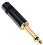 Rean / Neutrik Nys224bg 1/4" Mono Male Cable Mount Plug - Blk & Gold. Fixed Price $6.25.