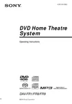Sony Dav-fr1 Fr8 Fr9 Home Theater System Owners Manual. Fixed Price $22.24.