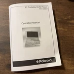 Polaroid 8" Portable Dvd Player Model Pdv-0820t Replacement Instruction Manual. Fixed Price $5.95.