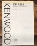 Kenwood Dp-r893 Cd Player Owners / User Manual *original*. Fixed Price $14.97.