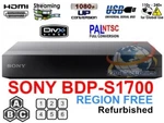 Sony Bdp-s1700 Refurbished Region Free Blu-ray Dvd Player Zone A B C 0-8 Usb. Fixed Price $179.00.