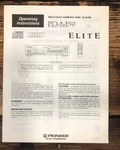 Pioneer Pd-m59 Elite Cd Player Owners / User Manual *original*. Fixed Price $29.97.