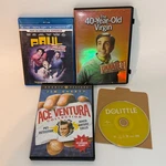 40 Year Old Virgin Ace Ventura Paul Dolittle Comedy Dvd Blu Ray 5 Movie Bundle. Fixed Price $13.99.